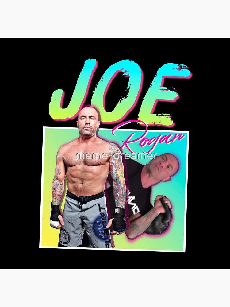Joe Rogan 80s Aesthetic Retro Throw Pillow - Image 2