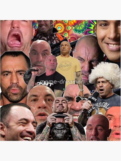 Alternative view of The Many Faces Of Joe Rogan Mask Throw Pillow