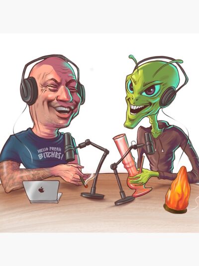 Alternative view of Joe Rogan And The Alien Shower Curtain