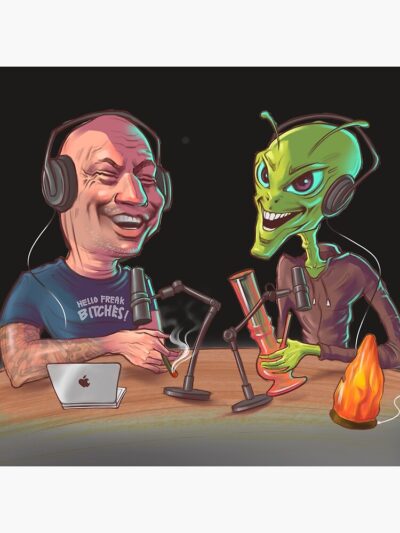 Alternative view of New Joe Rogan And The Alien Shower Curtain