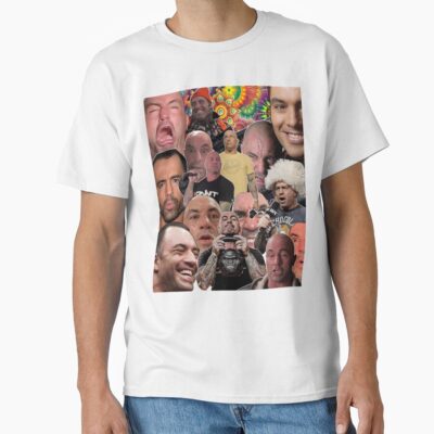 Alternative view of The Many Faces Of Joe Rogan T-shirt