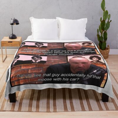 Joe Rogan Moose Quote Throw Blanket
