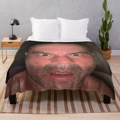 Joe Rogan Sauna Face Throw Blanket