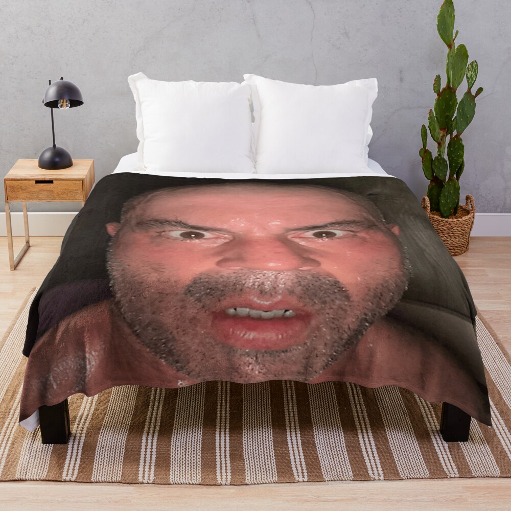 Joe Rogan Sauna Face Throw Blanket