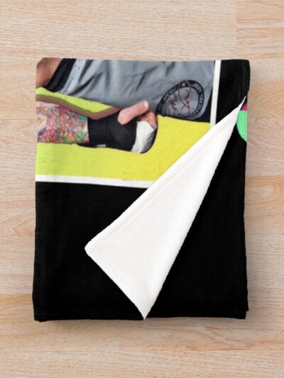 Alternative view of Joe Rogan 80s Aesthetic Retro Throw Blanket