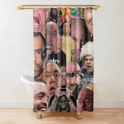 The Many Faces Of Joe Rogan Mask Shower Curtain