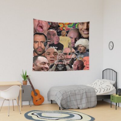 The Many Faces Of Joe Rogan Mask Tapestry