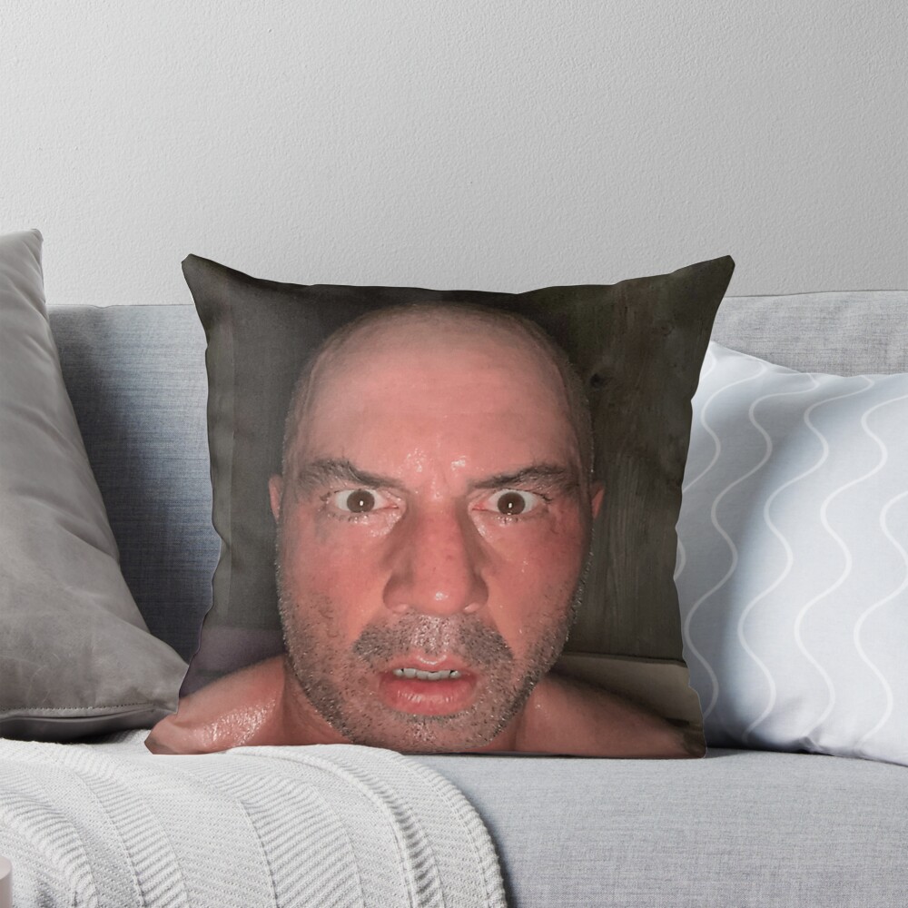Joe Rogan Sauna Face Throw Pillow