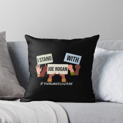 I Stand With Joe Rogan Throw Pillow